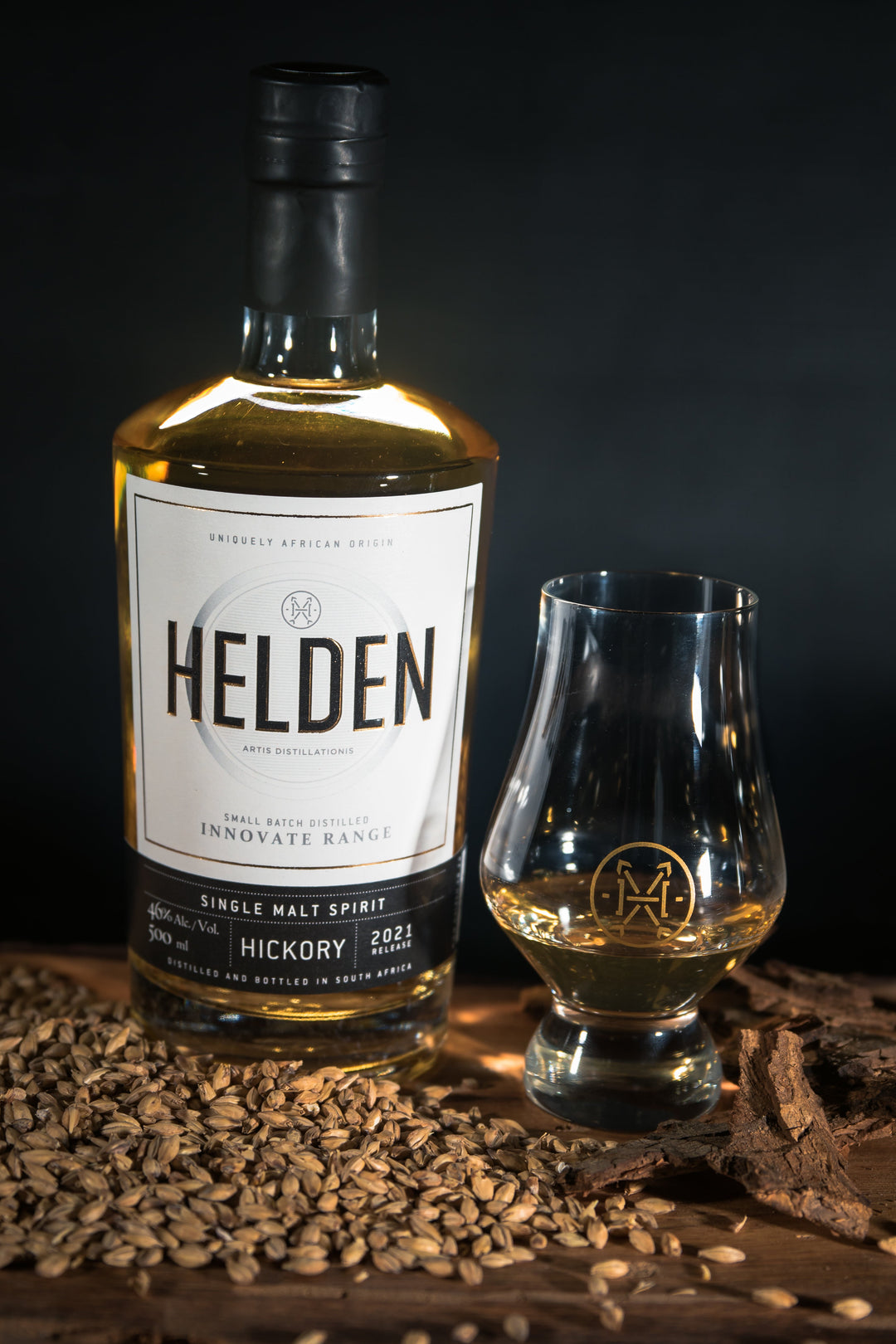 Single Malt Spirit finished on Hickory Wood - Helden Distillery